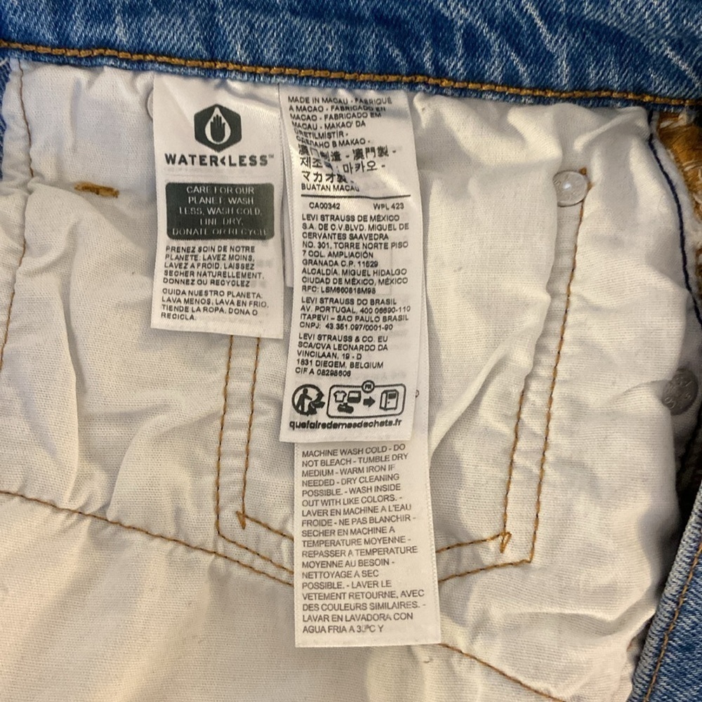 Levi's Women's 501 Original Shorts, Jazz Solo-Medium Indigo, sz 28 - Picture 5 of 6